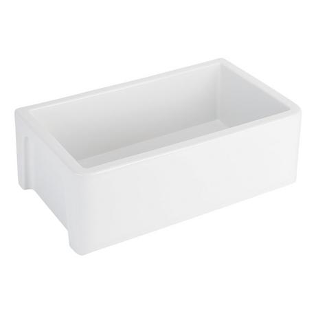 30" Grigham Fireclay Farmhouse Sink - White