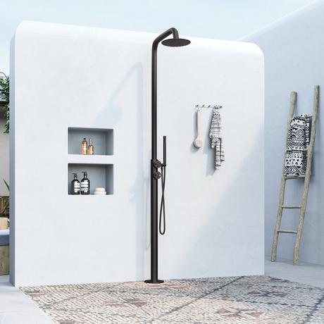 Tinsley Freestanding Outdoor Shower Panel With Hand Shower