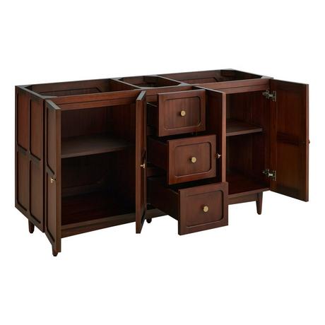 60" Delavan Vanity with Rectangular Undermount Sinks - Cold Brew