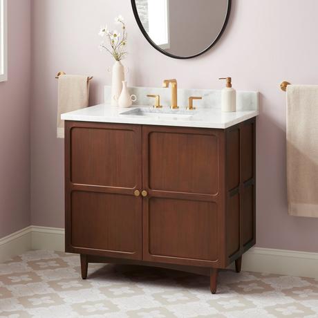 36" Delavan Vanity with Rectangular Undermount Sink - Cold Brew