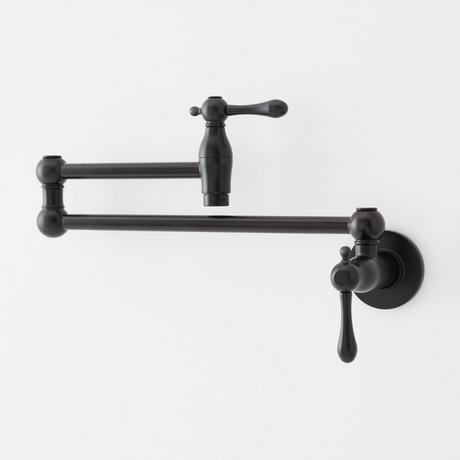 Traditional Retractable Wall-Mount Pot Filler Faucet
