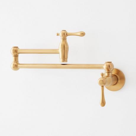 Traditional Retractable Wall-Mount Pot Filler Faucet