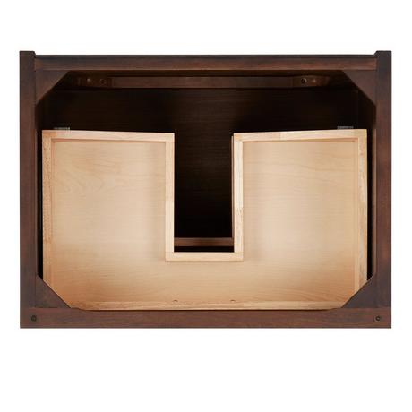 24" Patzi Wall-Mount Vanity with Rectangular Undermount Sink - Chocolate Bark Brown