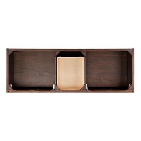 60" Patzi Double Vanity with Rectangular Undermount Sinks - Chocolate Bark Brown
