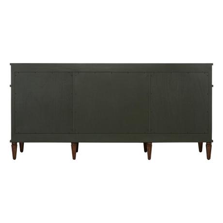 72" Elmdale Vanity with Rectangular Undermount Sinks - Dark Olive Green