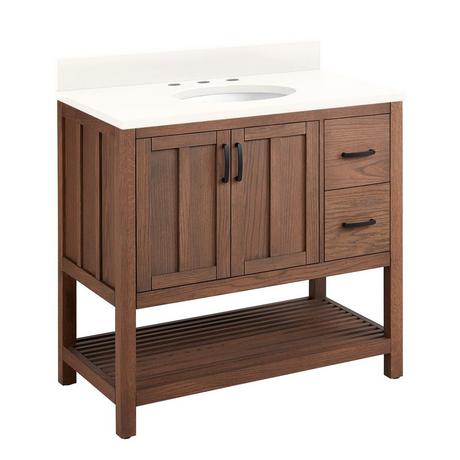 36" Ansbury Console Vanity with Undermount Sink - Homestead Oak