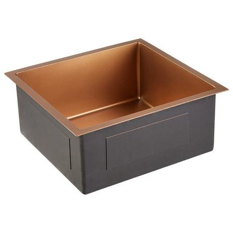 19" Atlas Stainless Steel Undermount Prep Sink - Bronze
