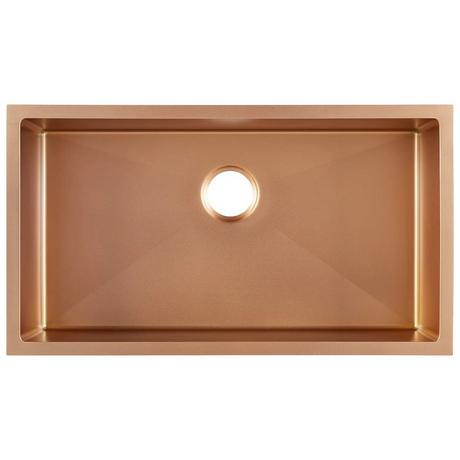 32" Atlas Stainless Steel Undermount Kitchen Sink - Bronze