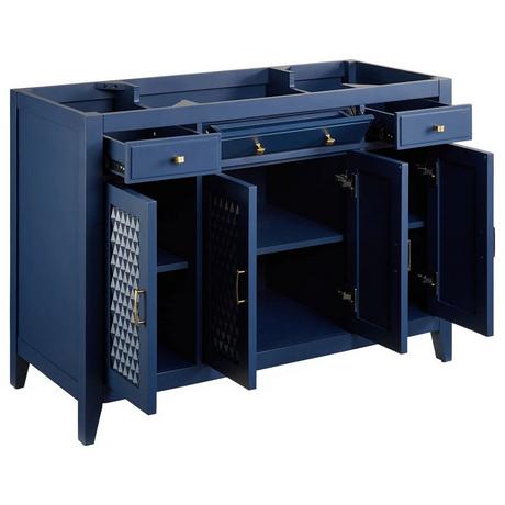 48" Thorton Mahogany Vanity for Rectangular Undermount Sink - Bright Navy Blue