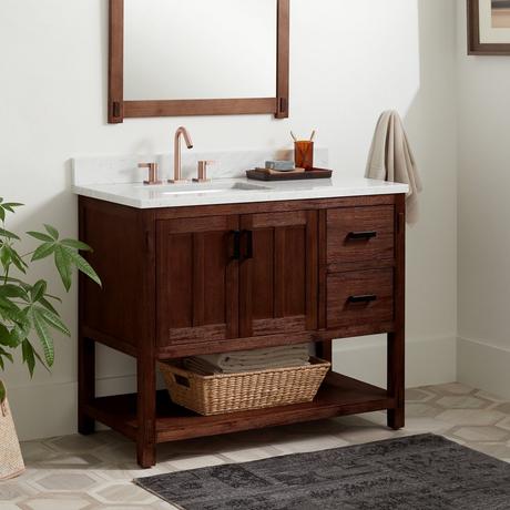 42" Morris Console Vanity for Left Offset Rectangular Undermount Sink