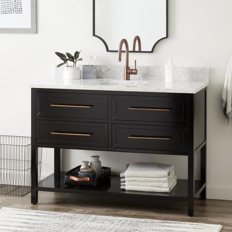 48" Robertson Vanity for Rectangular Undermount Sink - Black